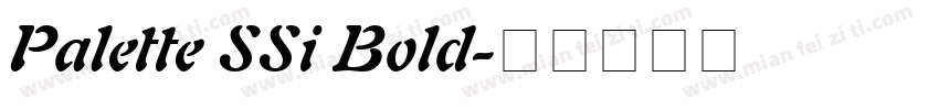 Palette SSi Bold字体转换